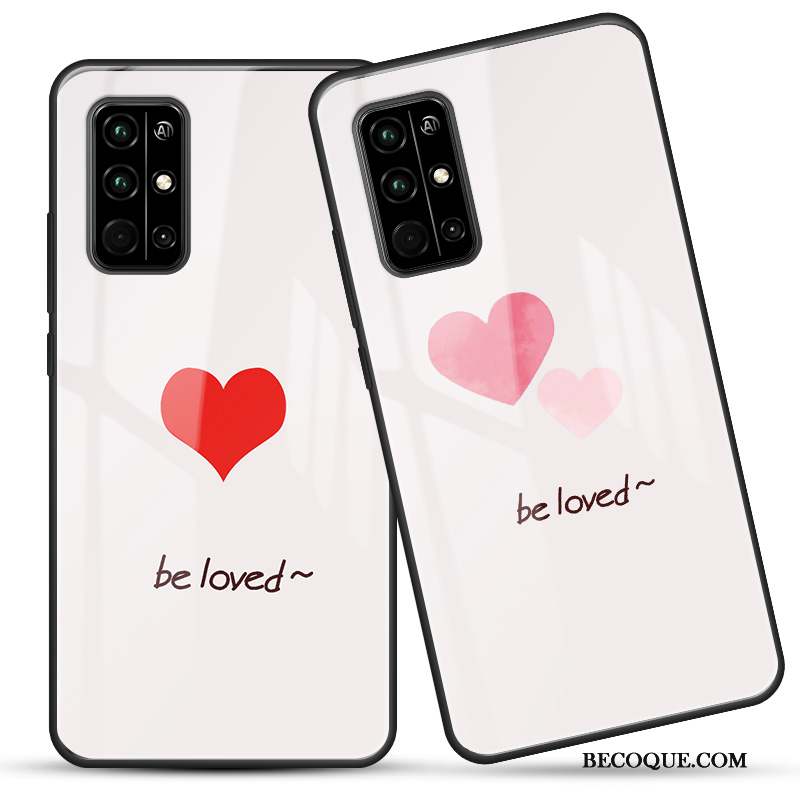 Honor 30s Coque Incassable Blanc Téléphone Portable Amour Tendance Étui