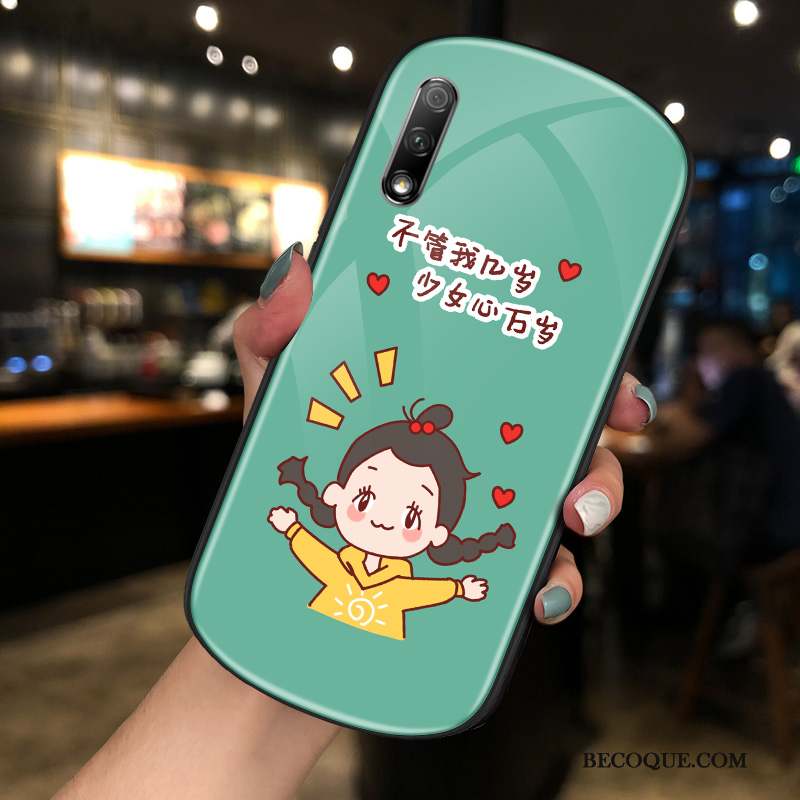 Honor 9x Coque Créatif Net Rouge Rond Personnalité Cœur Dessin Animé