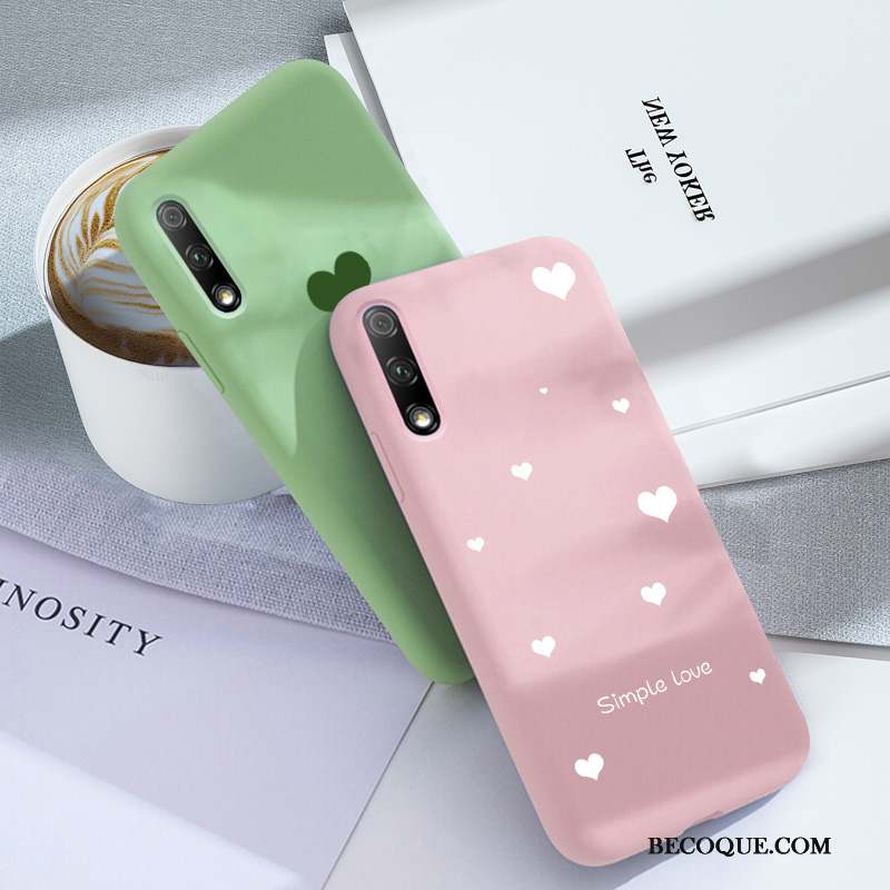 Honor 9x Coque Protection Étui Tendance Rose Fluide Doux Personnalité