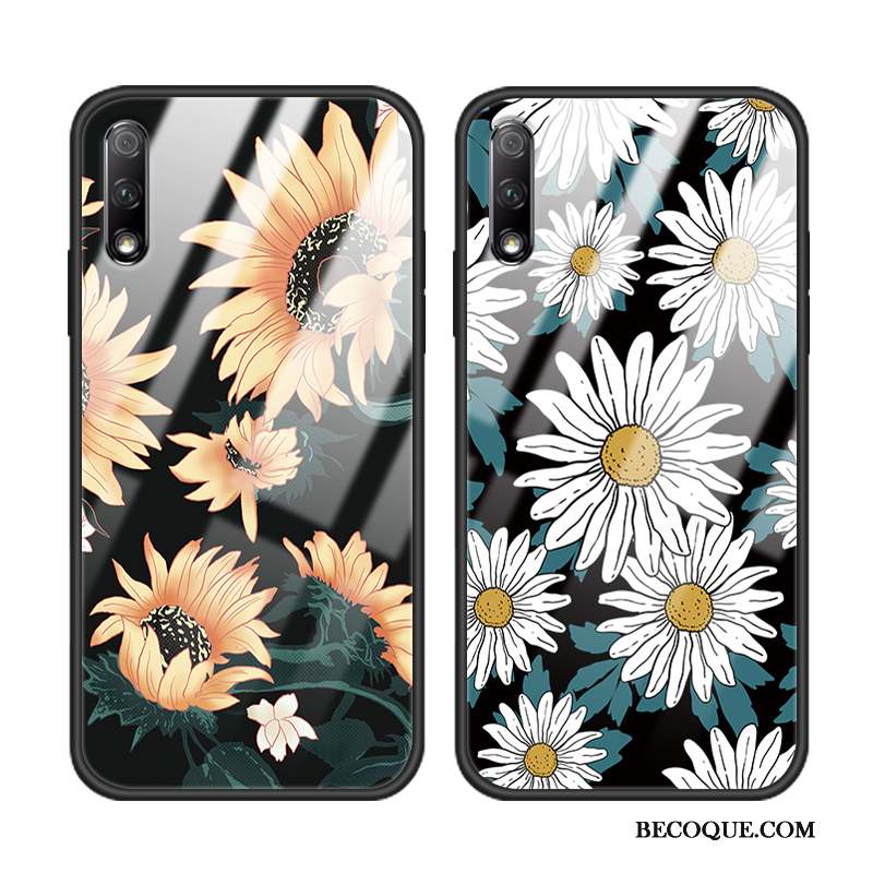 Honor 9x Coque Tendance Fluide Doux Frais Vintage Noir Jeunesse