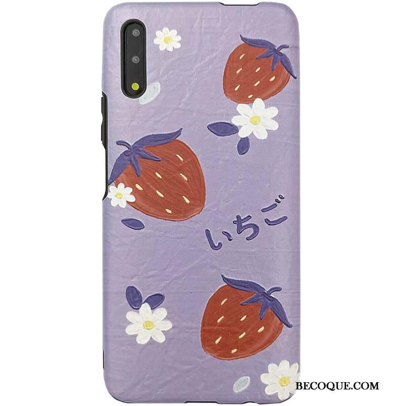 Honor 9x Fraise Fluide Doux Coque De Téléphone Violet Silicone Tendance