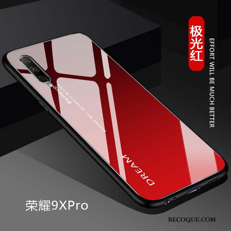 Honor 9x Pro Marque De Tendance Net Rouge Coque De Téléphone Simple Couleur Unie Dégradé