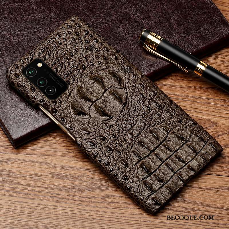 Honor View30 Coque Personnalisé Protection Crocodile Modèle Marque De Tendance Luxe Cuir