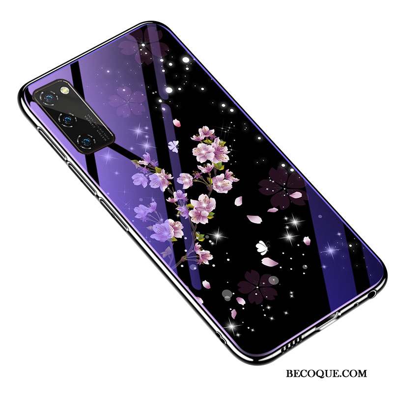 Honor View30 Silicone Net Rouge Style Chinois Tout Compris Coque Violet
