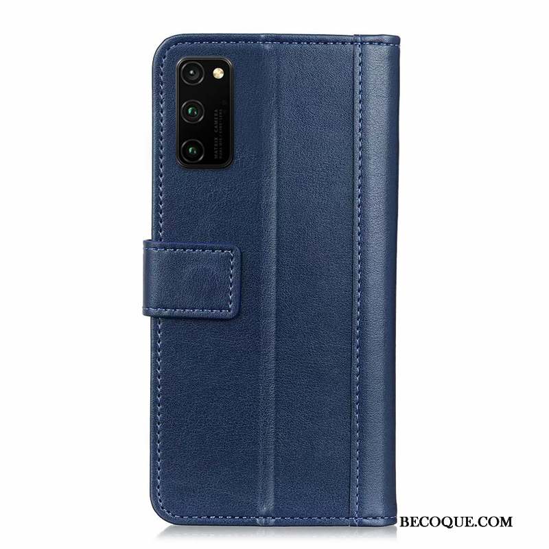 Honor View30 Tendance Coque De Téléphone Bleu Étui En Cuir