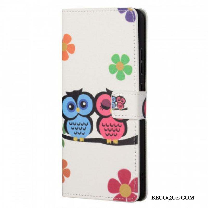 Housse Moto G41 / G31 Famille de Hiboux