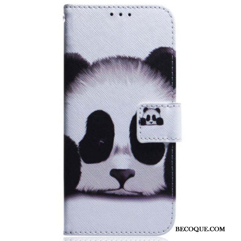 Housse Moto G73 5G Panda à Lanière