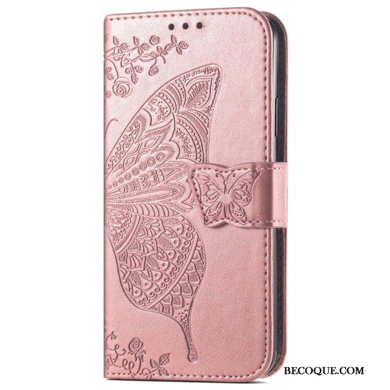 Housse Moto G73 5G Papillon Baroque