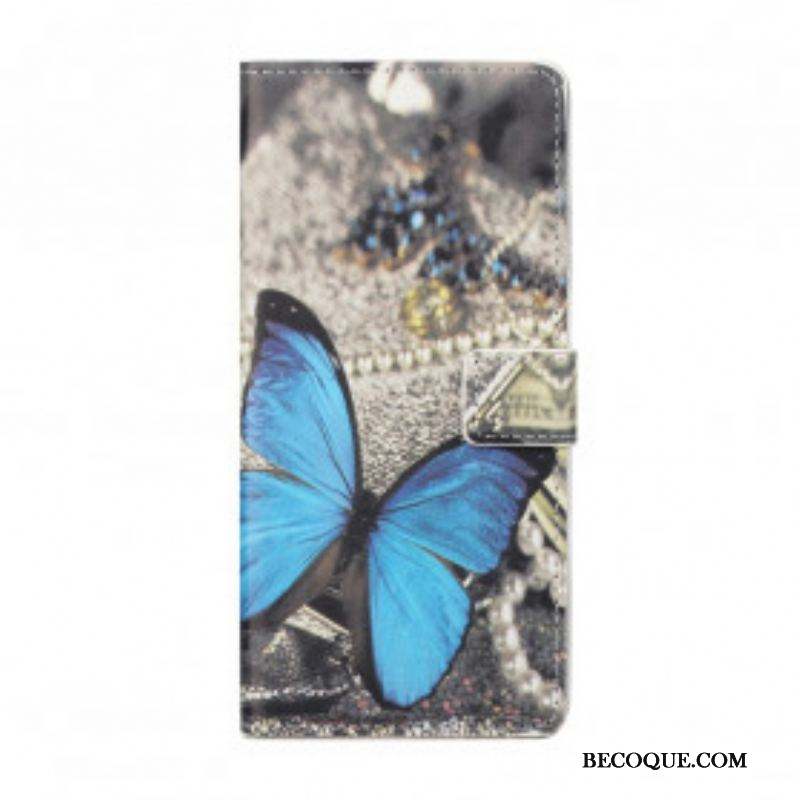 Housse Motorola Edge 20 Papillon Bleu