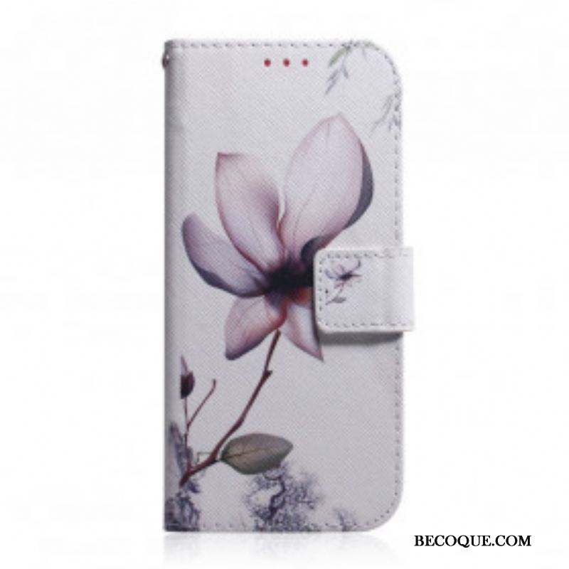 Housse Motorola Edge 20 Pro Fleur Vieux Rose