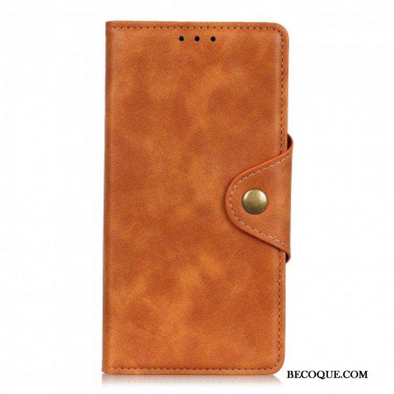 Housse Motorola G60s Simili Cuir Bouton