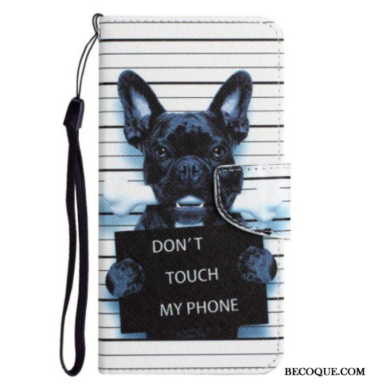 Housse Samsung Galaxy A14 5G / A14 Dog Don't Touch à Lanière