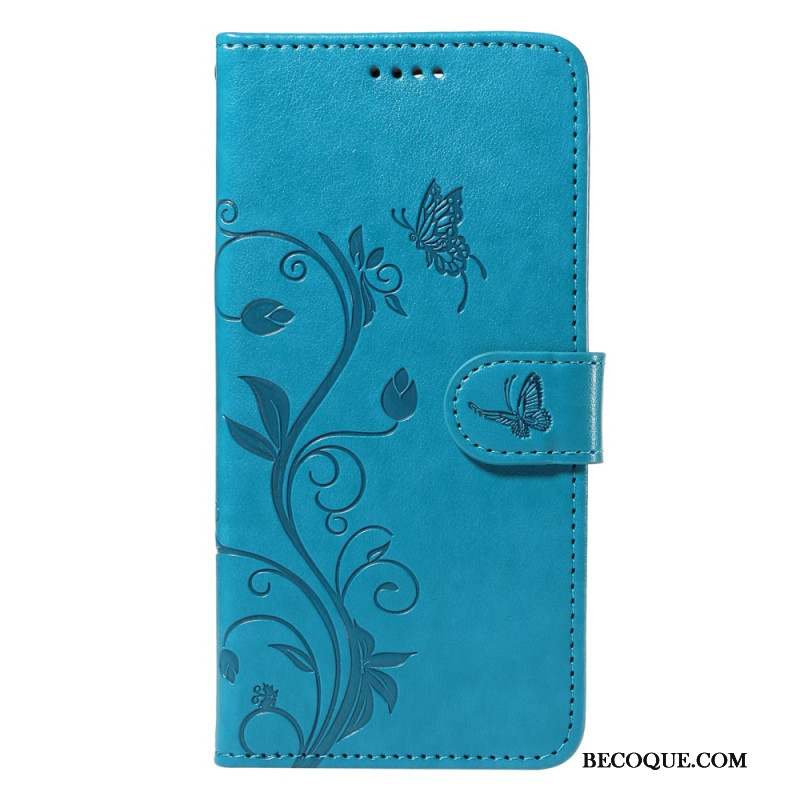 Housse Samsung Galaxy A15 5G Fleurs d'Abricot à Lanière