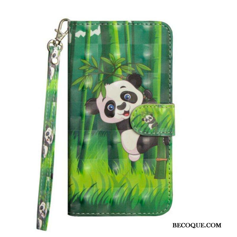 Housse Samsung Galaxy A42 5G Panda et Bambou