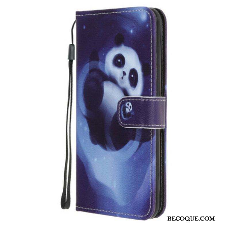 Housse Samsung Galaxy A52 4G / A52 5G / A52s 5G Panda Space à Lanière