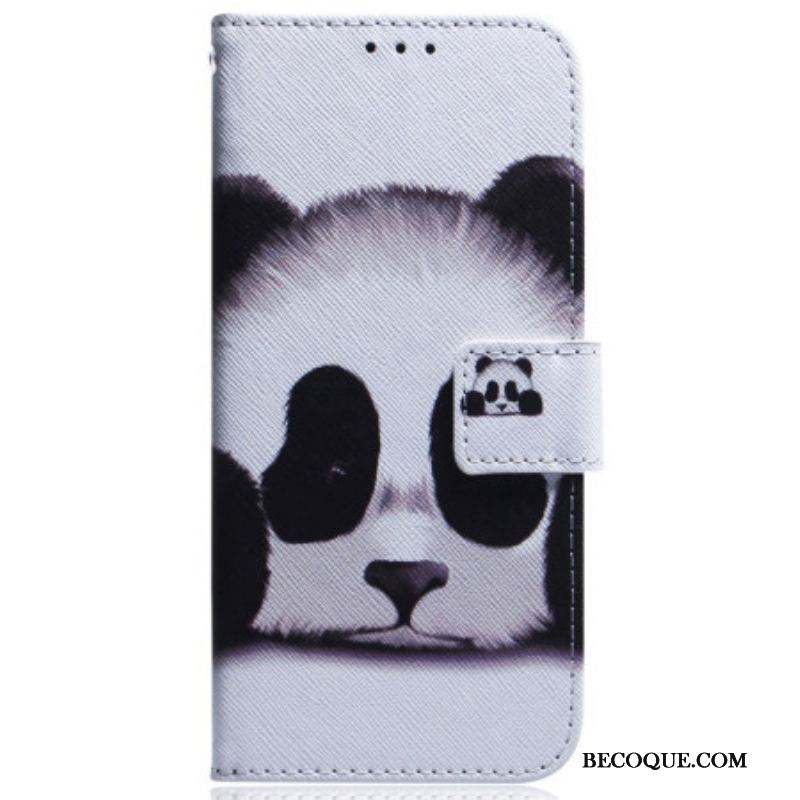 Housse Samsung Galaxy A54 5G Fan de Panda à Lanière