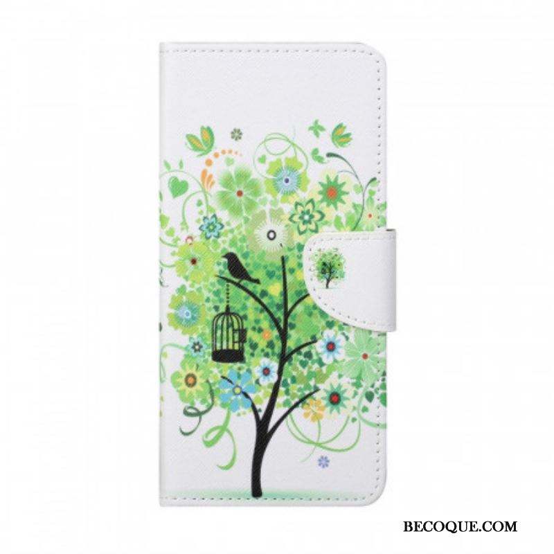 Housse Samsung Galaxy M23 5G Arbre aux Feuilles Vertes