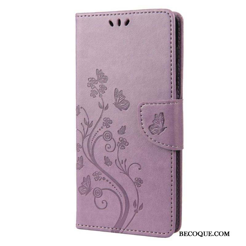 Housse Samsung Galaxy M23 5G Papillons et Fleurs