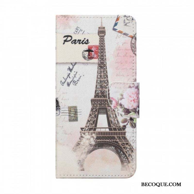 Housse Samsung Galaxy M23 5G Tour Eiffel Vintage