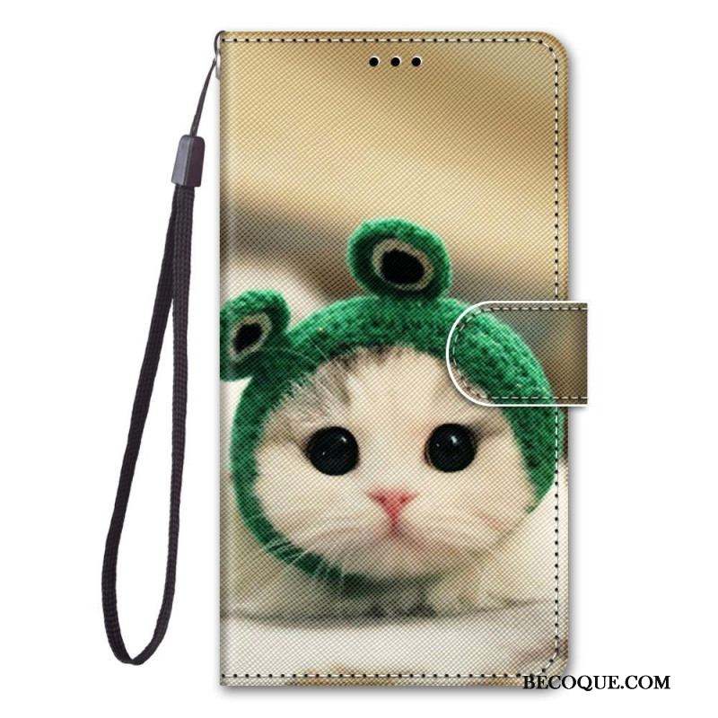 Housse Samsung Galaxy M53 5G Chaton Fun à Lanière