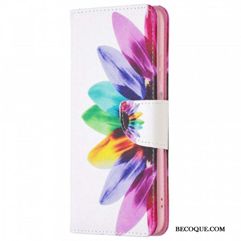 Housse Samsung Galaxy M53 5G Fleur Aquarelle