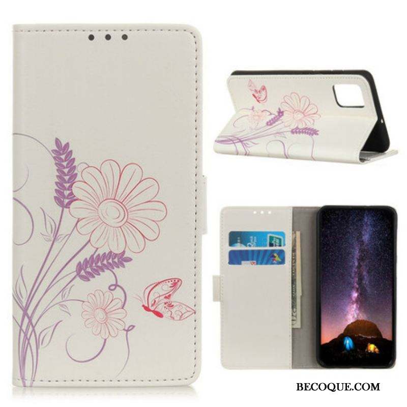 Housse Samsung Galaxy S20 FE Dessin Papillons et Fleurs