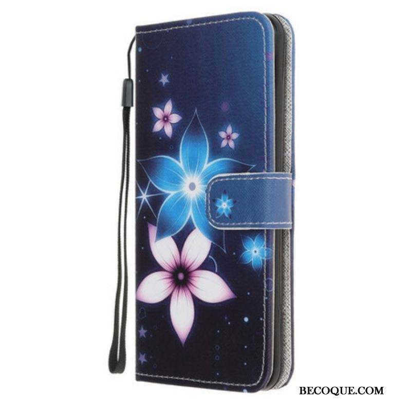 Housse Samsung Galaxy S20 FE Fleurs Lunaires à Lanière
