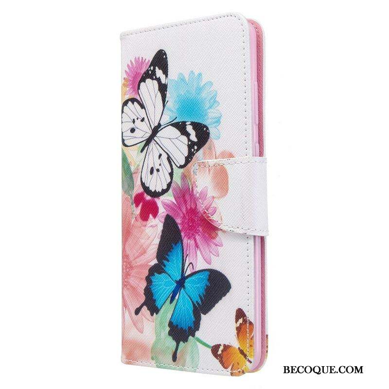 Housse Samsung Galaxy S20 Plus / S20 Plus 5G Papillons et Fleurs Peints