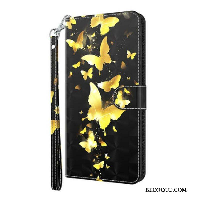 Housse Samsung Galaxy S21 5G Papillons Jaunes