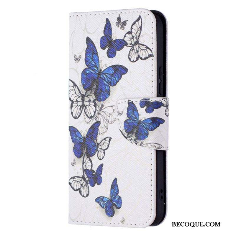 Housse Samsung Galaxy S22 5G Papillons Rois