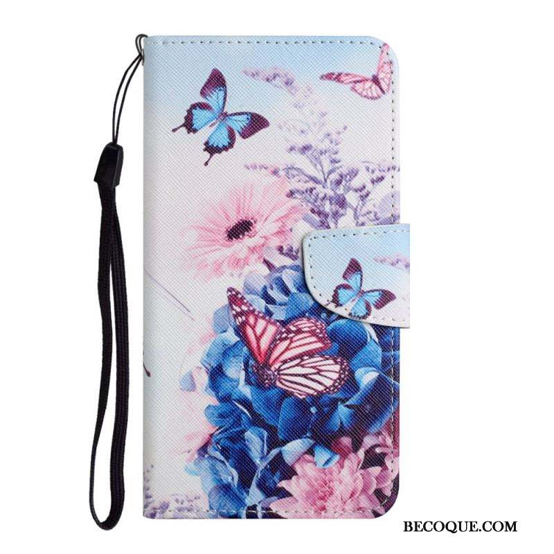 Housse Samsung Galaxy S22 Plus 5G Bouquet de Fleurs et Papillons