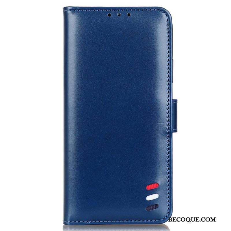 Housse Samsung Galaxy S22 Ultra 5G Effet Cuir Tricolore