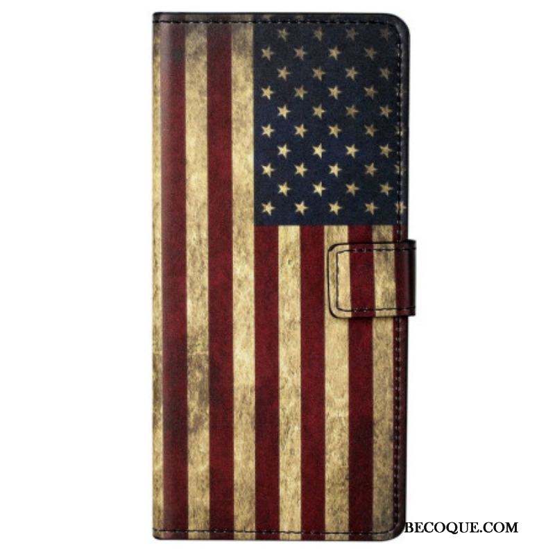 Housse Samsung Galaxy S23 5G Drapeau Américain Vintage