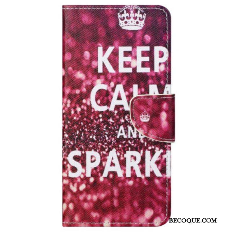 Housse Samsung Galaxy S23 5G Keep Calm and Sparkle