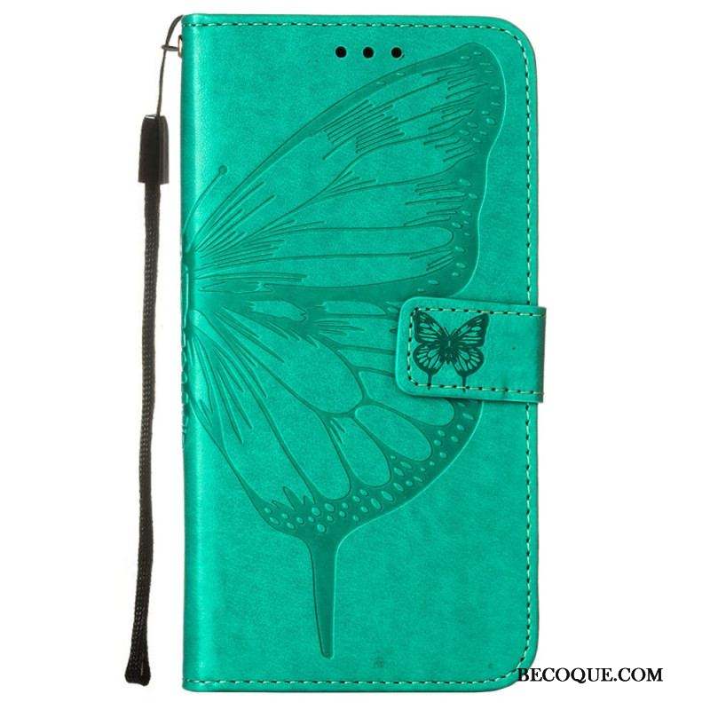 Housse Samsung Galaxy S23 5G Papillon Design avec Lanière