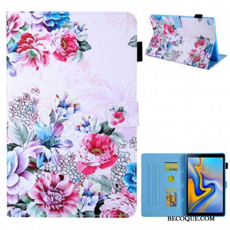 Housse Samsung Galaxy Tab A7 (2020 Design Fleurs