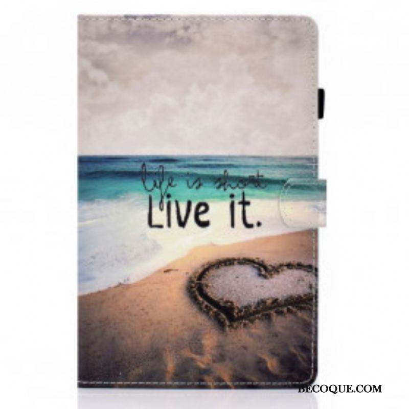 Housse Samsung Galaxy Tab A7 (2020) Life is Short Plage