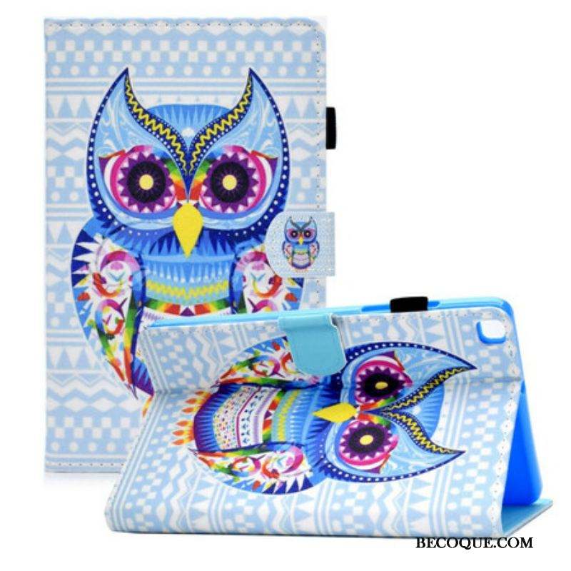 Housse Samsung Galaxy Tab A7 Lite Hibou Tribal