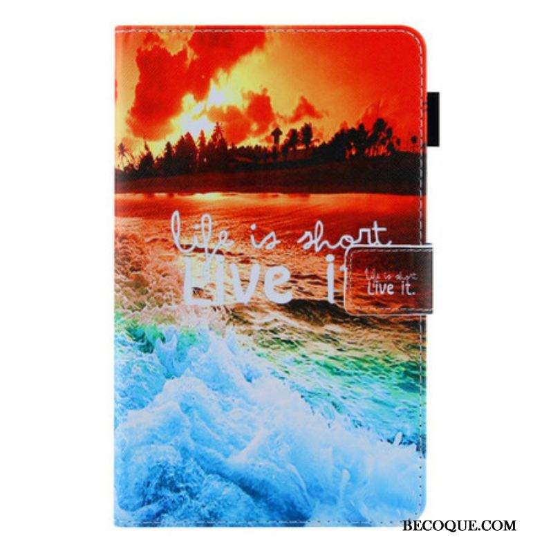 Housse Samsung Galaxy Tab A7 Lite Life is Short Sunset