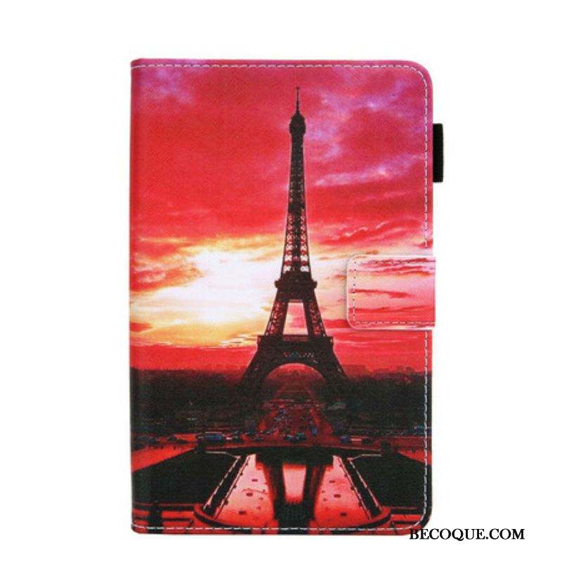 Housse Samsung Galaxy Tab A7 Lite Sunset Tour Eiffel