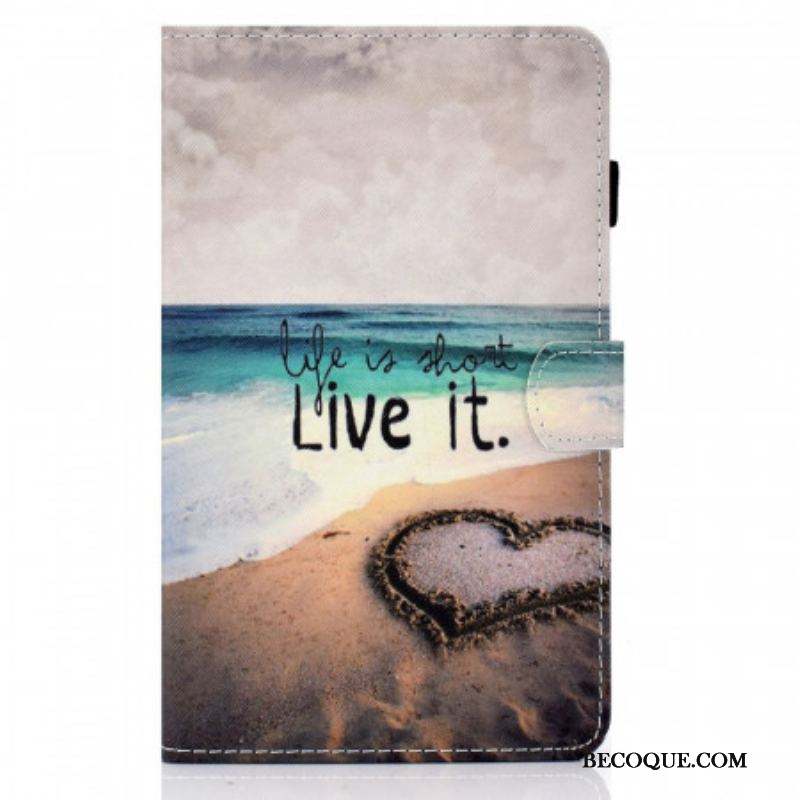 Housse Samsung Galaxy Tab A8 (2021) Life is Short Plage