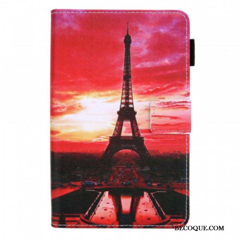 Housse Samsung Galaxy Tab A8 (2021) Sunset Tour Eiffel