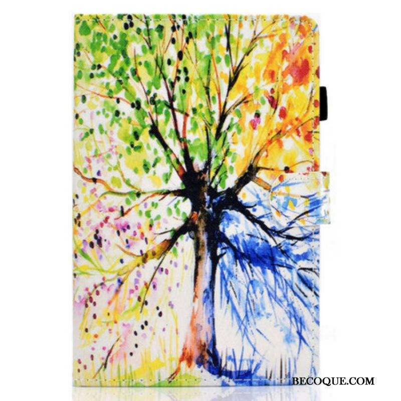 Housse Samsung Galaxy Tab S8 / Tab S7 Arbre Aquarelle