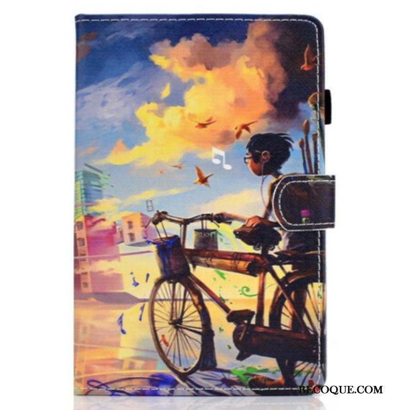 Housse Samsung Galaxy Tab S8 / Tab S7 Vélo Art