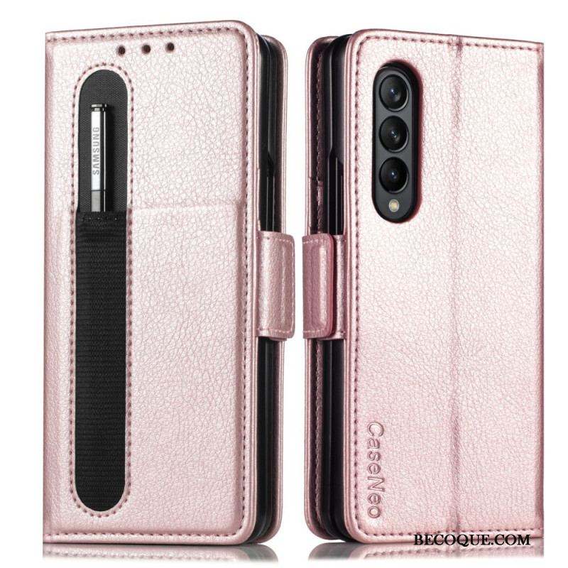 Housse Samsung Galaxy Z Fold 3 5G Effet Cuir Caseneo