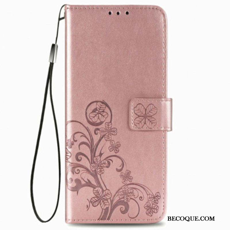 Housse Samsung Galaxy Z Fold 3 5G Fleurs Design avec Lanière