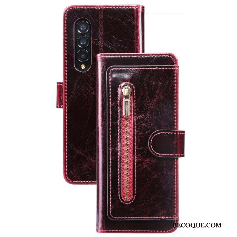 Housse Samsung Galaxy Z Fold 4 Simili Cuir Multi-poches