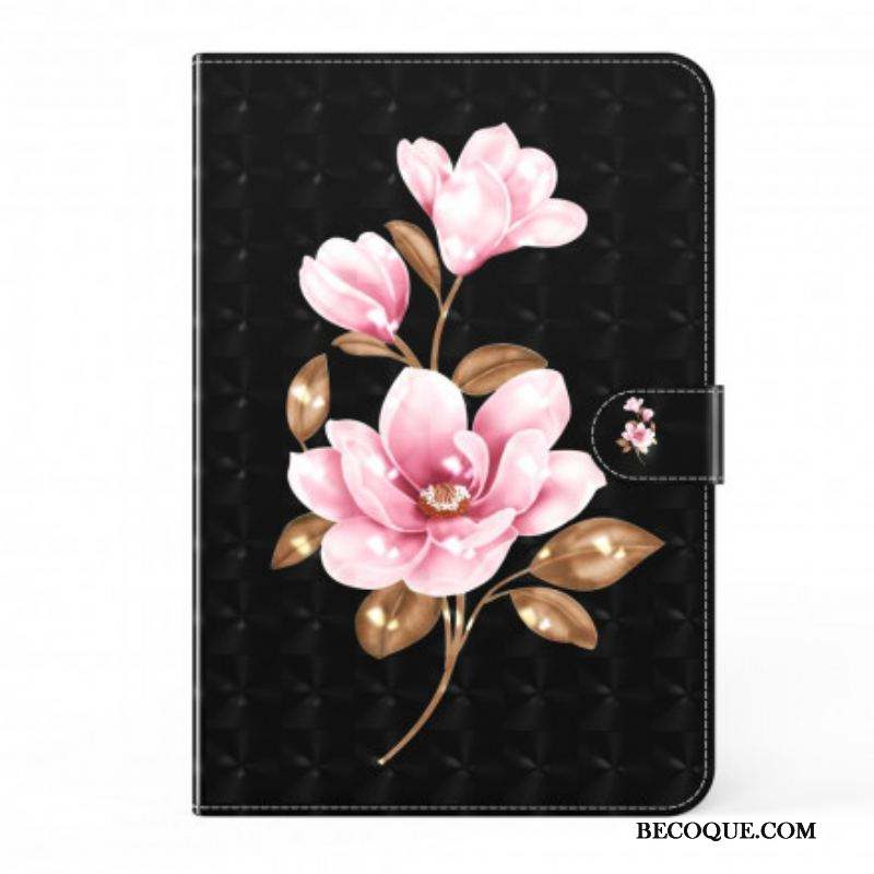 Housse Simili Cuir Samsung Galaxy Tab S8 / Tab S7 Fleurs D'Arbre