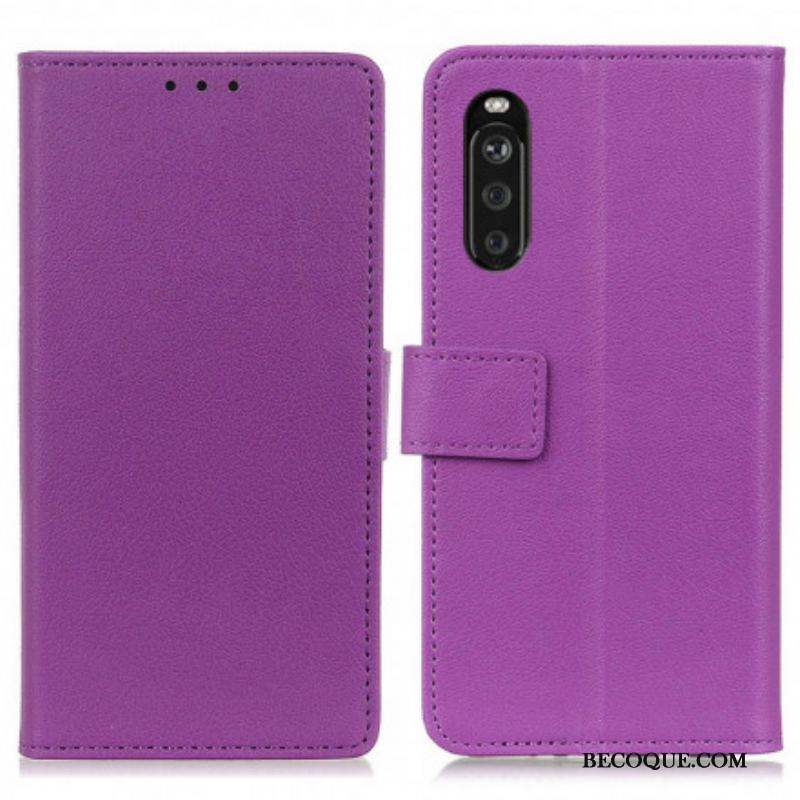 Housse Sony Xperia 10 III Simili Cuir Classique