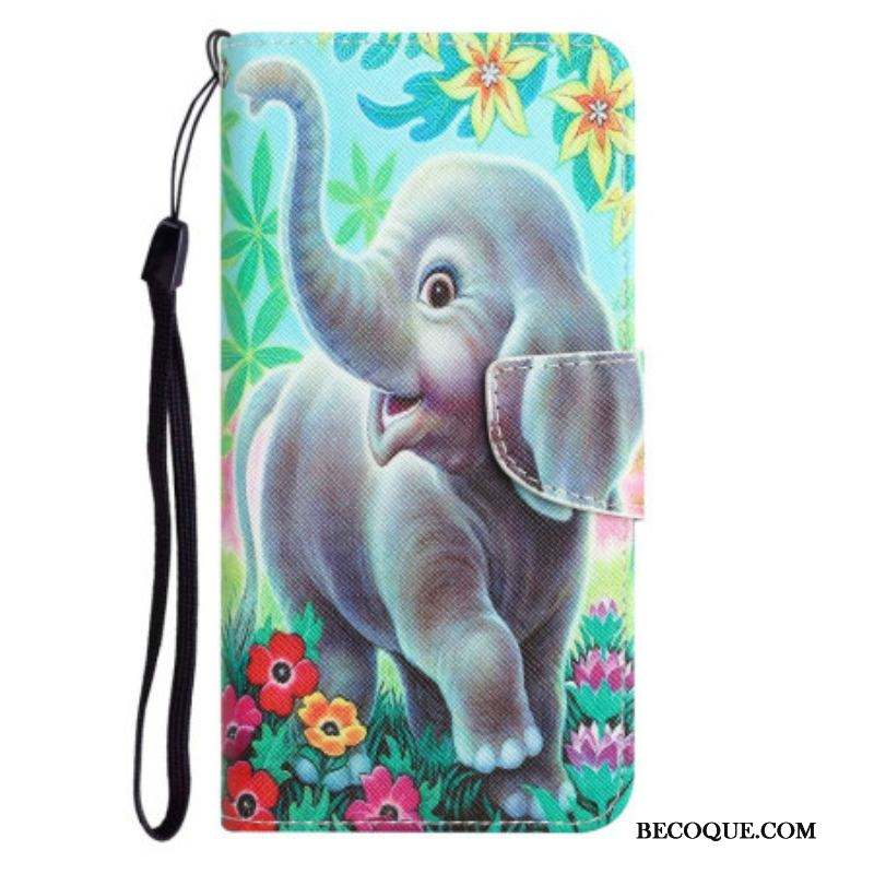 Housse Xiaomi 12T / 12T Pro Éléphant Don't Touch Me à Lanière